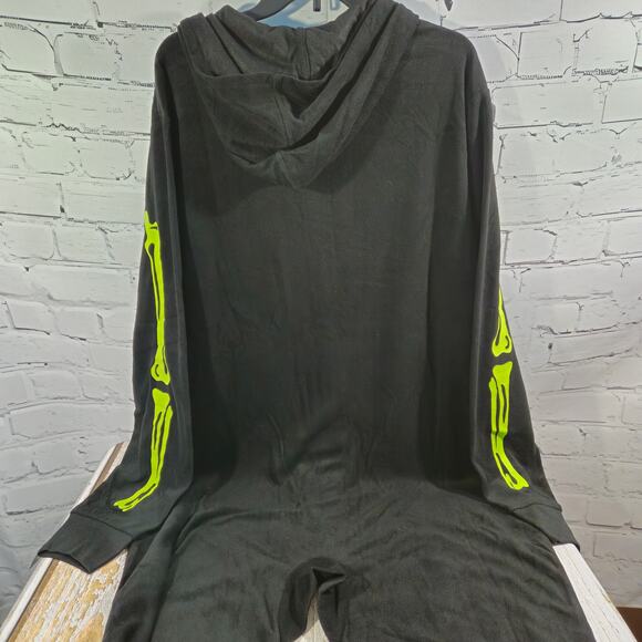 Mens 1pc Halloween Skeleton Glow-in-the-dark Halloween Costume 2XL Tall - Picture 4 of 5